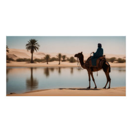 Oase in de woestijn perfect poster