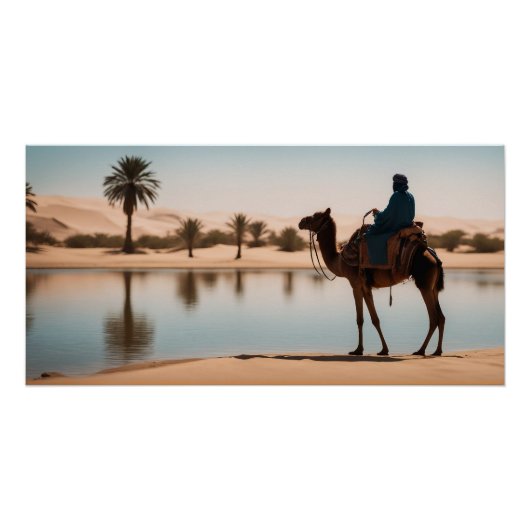 Oase in de woestijn perfect poster (Voorkant)