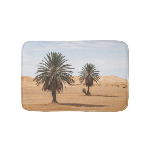 Oase van de woestijn: Sahara Palms Landschap. Badmat