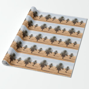 Oase van de woestijn: Sahara Palms Landschap. Cadeaupapier