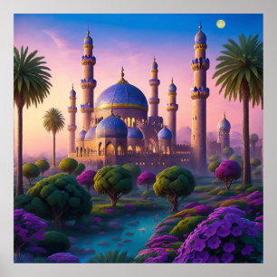 Oase van het kasteel van Minaret Poster
