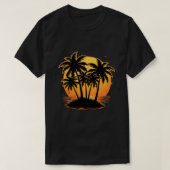 Oase van tropische zonsondergang t-shirt (Design voorkant)