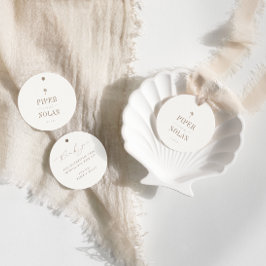 OASIS Beach Minimalist Wedding Dank u Bedankjes Labels