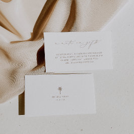 OASIS Beach Wedding Een notitie over geschenken Informatiekaartje