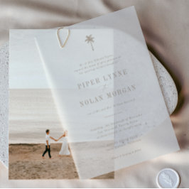 OASIS Beach Wedding  Vellum Uitnodigingen