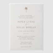 OASIS Beach Wedding Vellum Uitnodigingen (Voorkant)