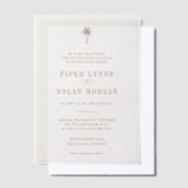 OASIS Beach Wedding Vellum Uitnodigingen (Offset)