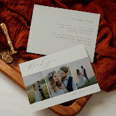 OASIS Minimalist 3 Photo Wedding Bedankkaart