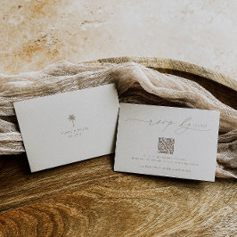 OASIS Minimalist Wedding QR-code RSVP Kaartje