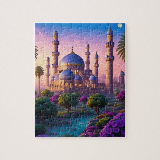 Oasis of the Minaret Castle Jigsaw Puzzle (Vertical)