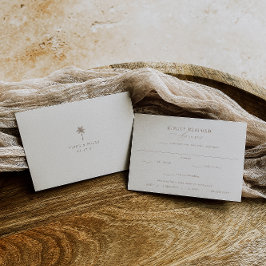 OASIS Palm Tree Meal Choice Wedding RSVP Kaartje