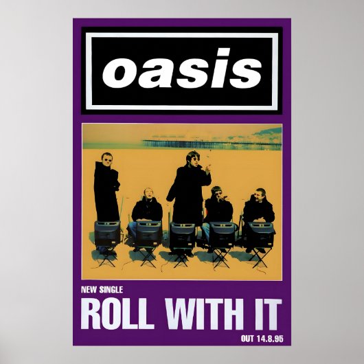 Oasis- Roll with It- 1995 Affiche Promo Impression (Devant)