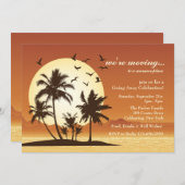 Oasis Sunset Ging Away Feestuitnodiging Kaart (Voorkant / Achterkant)
