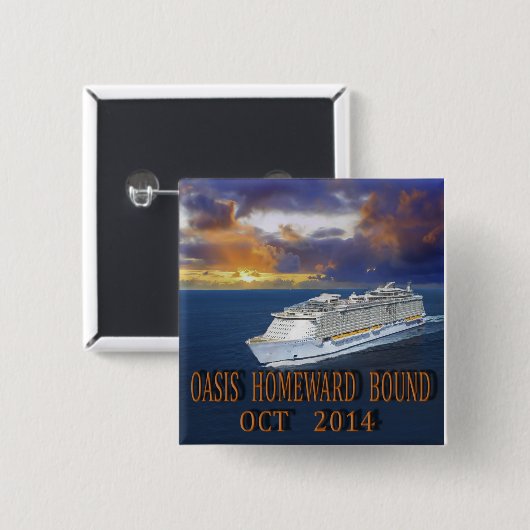 Oasis TA okt. 2014 Vierkante Button 5,1 Cm (Voorkant /achterkant)