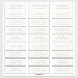 OASIS Taupe Guest Address Labels