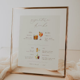 OASIS Taupe Signature Drinken Wedding Bar Sign Poster