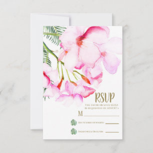 Oasis Tropical Rose Vert Floral Hawaïen RSVP