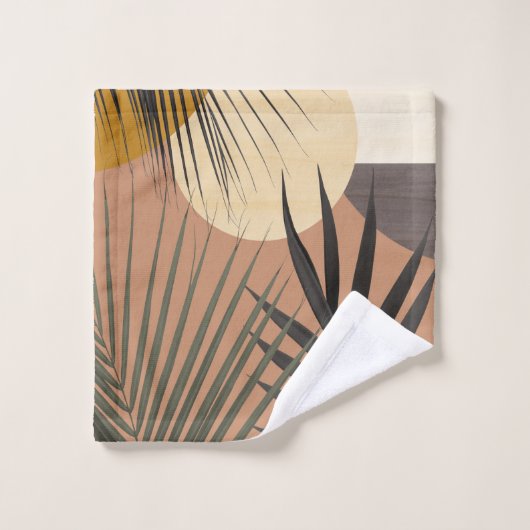 Oasis tropicale Abstraite de palmiers #1 #tropical (Gant de toilette)
