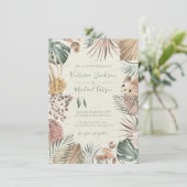 Oasis tropicale Moderne Faire-part de mariage feui (Debout devant)