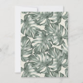 Oasis tropicale Moderne Faire-part de mariage feui (Dos)