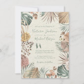 Oasis tropicale Moderne Faire-part de mariage feui (Devant)