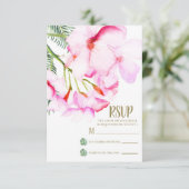 Oasis tropicale rose vert Hawaiian Floral RSVP (Debout devant)