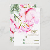 Oasis tropicale rose vert Hawaiian Floral RSVP (Devant / Derrière)