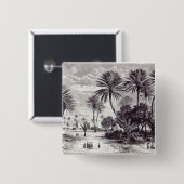 Oasis van Gafsa: Tunis Vierkante Button 5,1 Cm (Voorkant /achterkant)