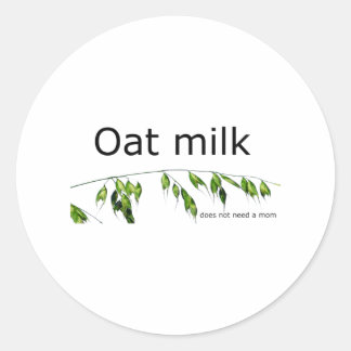Oat milk ronde sticker