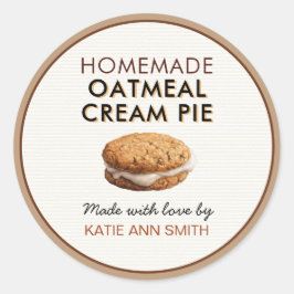 Oatmeal Cream Pie Label | Homemade Bakery Sticker
