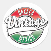 Oaxaca mexico  logo. ronde sticker (Voorkant)