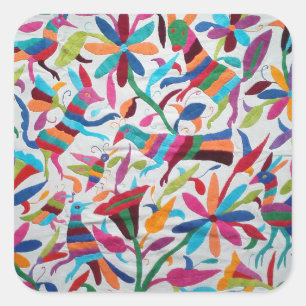 Oaxaca Mexico Mexican Mayan Hispanic etnic Boho Vierkante Sticker