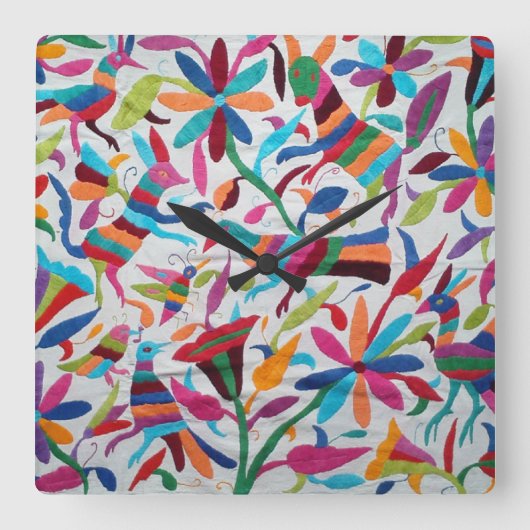 Oaxaca Mexico Mexican Mayan Vierkante Klok (Voorkant)