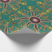 Oaxaca Mexico Mexican Tribal Art Boho Travel Cadeaupapier (Hoek)