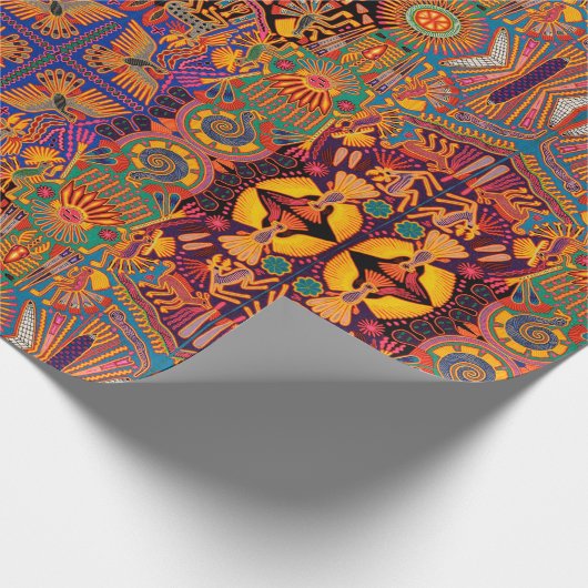 Oaxaca Mexico Mexican Tribal Art Boho Travel Cadeaupapier (Hoek)