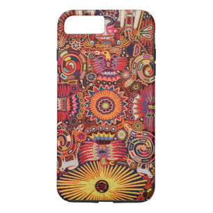 Oaxaca Mexico Mexican Tribal Art Boho Travel iPhone 8 Plus / 7 Plus Hoesje