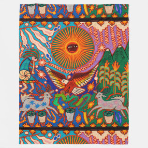 Oaxaca Mexico Mexican Tribal Art Boho Travel Fleece Deken