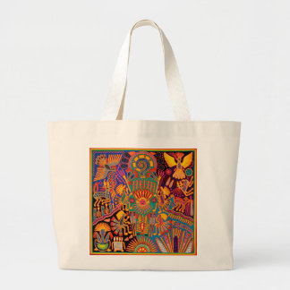 Oaxaca Mexico Mexican Tribal Art Boho Travel Grote Tote Bag