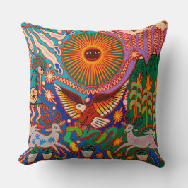 Oaxaca Mexico Mexican Tribal Art Boho Travel Kussen