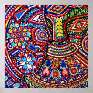 Oaxaca Mexico Mexican Tribal Art Boho Travel Poster