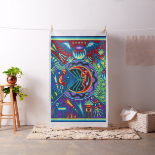 Oaxaca Mexico Mexican Tribal Art Boho Travel Stof