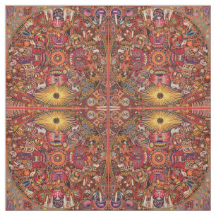 Oaxaca Mexico Mexican Tribal Art Boho Travel Stof