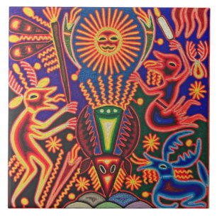 Oaxaca Mexico Mexican Tribal Art Boho Travel Tegeltje