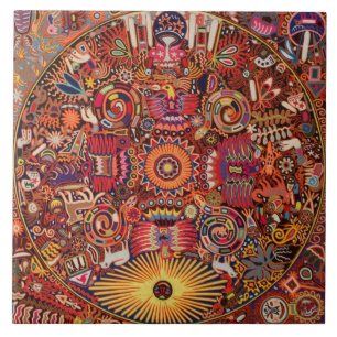 Oaxaca Mexico Mexican Tribal Art Boho Travel Tegeltje