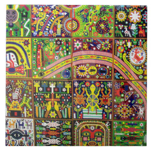 Oaxaca Mexico Mexican Tribal Art Boho Travel Tegeltje