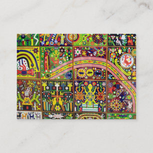 Oaxaca Mexico Mexican Tribal Art Boho Travel Visitekaartje