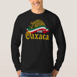 Oaxaca Mexico Puro Oaxaca Gele adelaar Vlag T-shirt