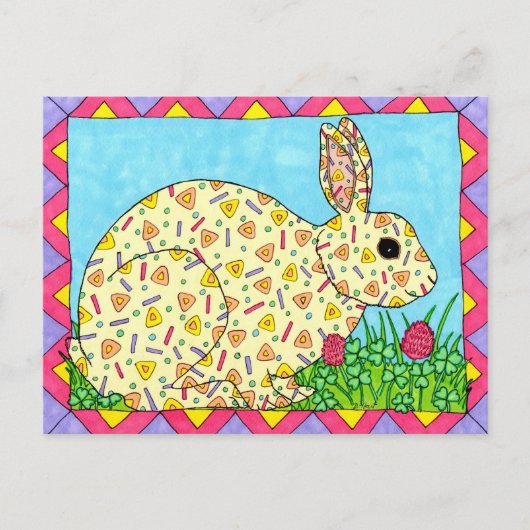 Oaxacan Bunny in Clover Briefkaart (Voorkant)