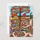 Oaxacan Bunny Tree of Life Briefkaart (Voorkant / Achterkant)
