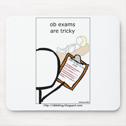 OB-examens zijn lastig Muismat (Voorkant)